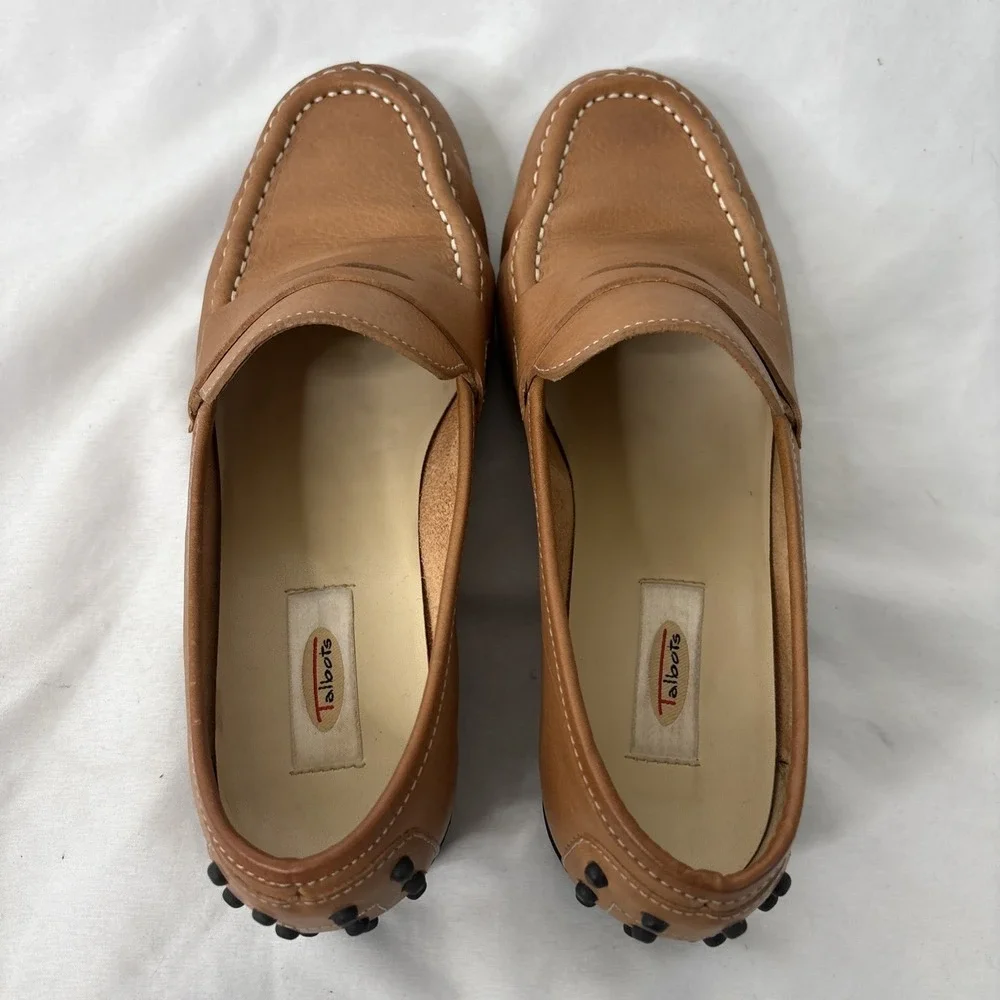 Talbots Taylor Classic Driving Moccasins Women's‎ 8 British Tan Shoes